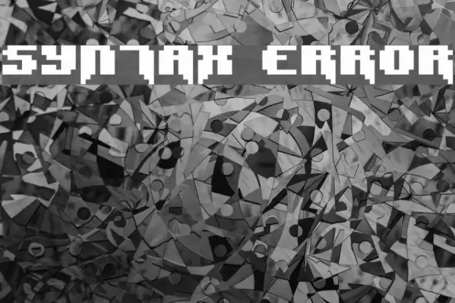 Syntax Error Шрифта examples