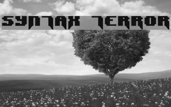 Syntax Terror フォント examples