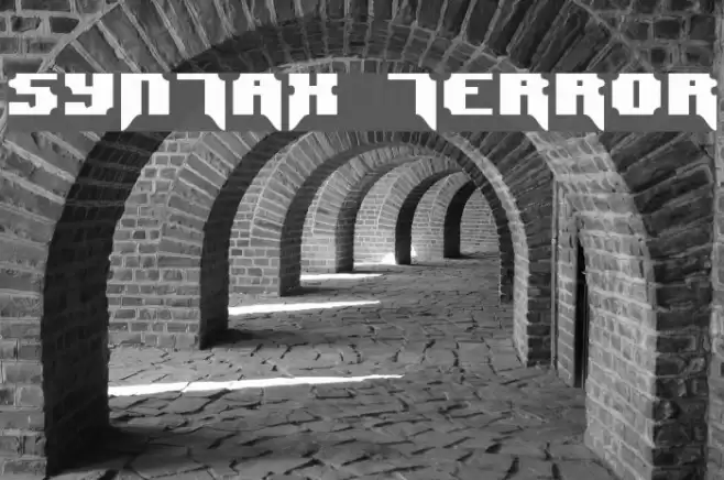 Syntax Terror フォント examples