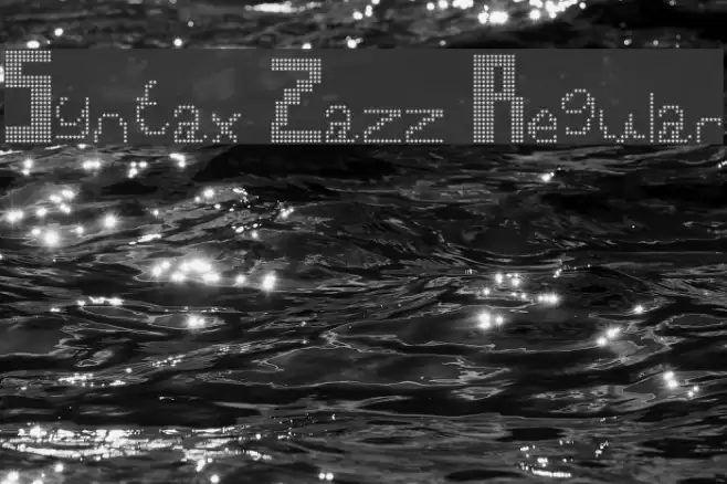 Syntax Zazz Regular Font examples