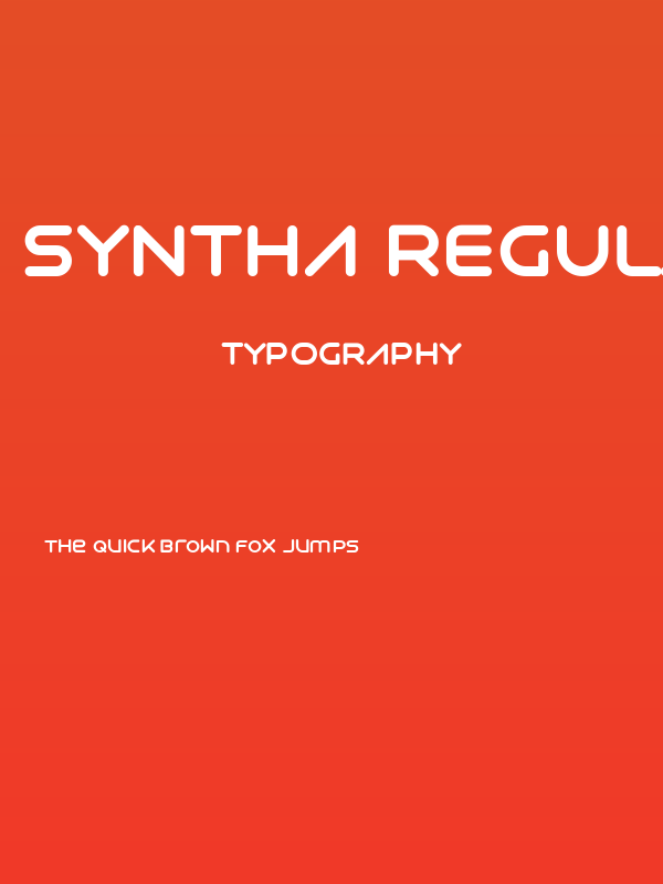 Syntha Regular Poster