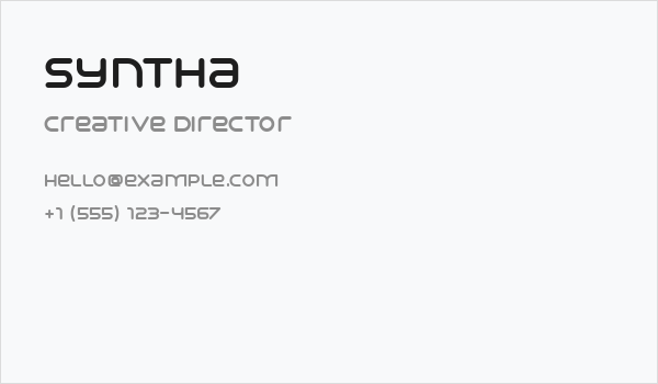 Syntha Business Card