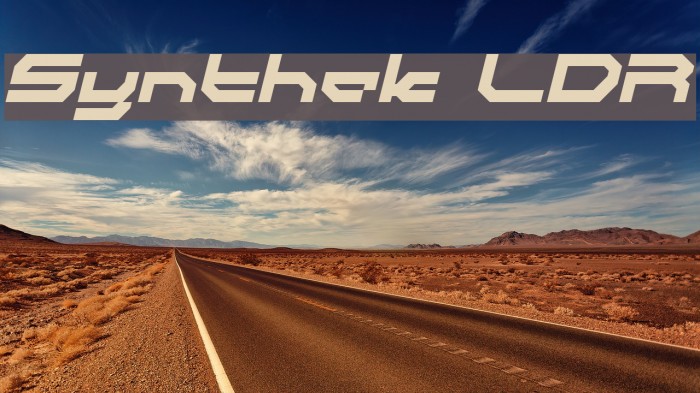 Synthek LDR Font examples