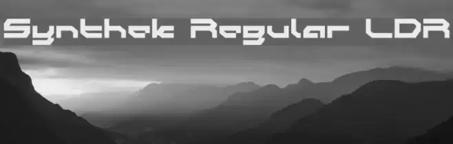 Synthek Regular LDR Font examples