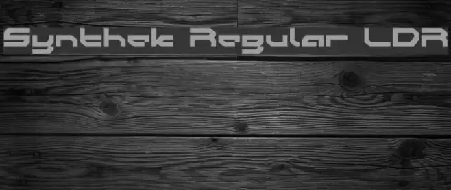 Synthek Regular LDR Font examples
