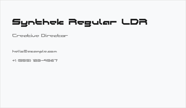 Synthek Regular LDR Business Card