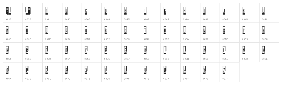 Synthesiser Regular Character Map