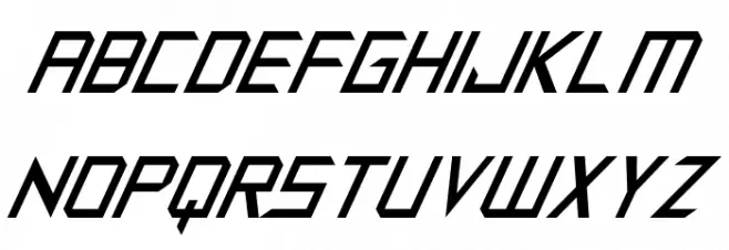 Synthetic Sharps Italic 字体 大写