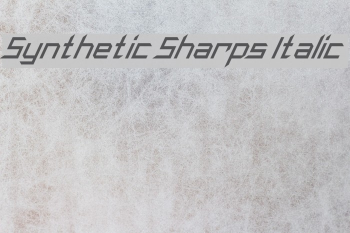 Synthetic Sharps Italic Font examples