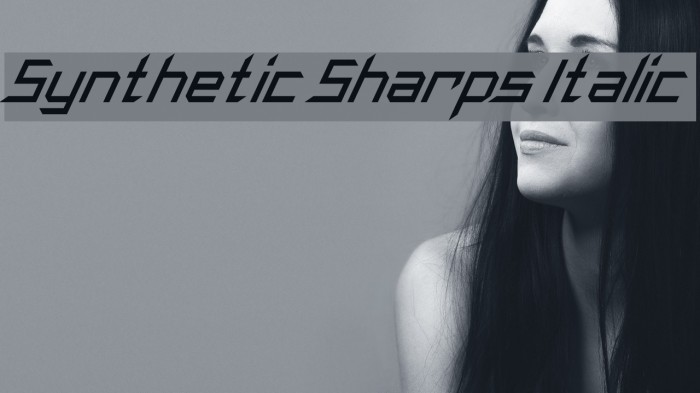 Synthetic Sharps Italic Font examples