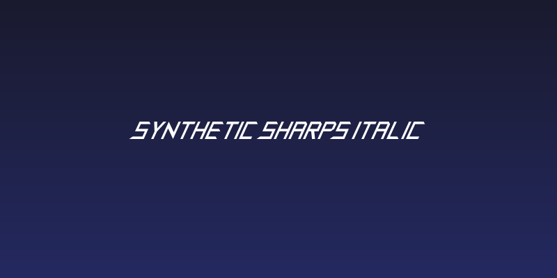 Synthetic Sharps Italic Social Header