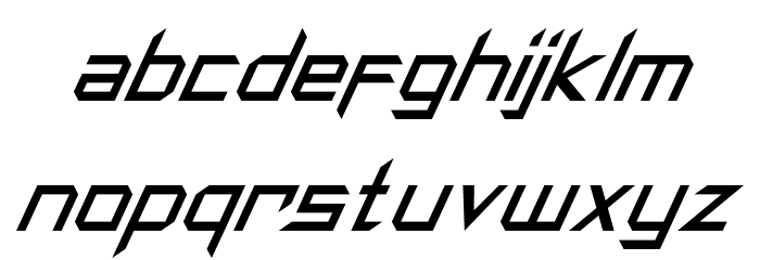 Synthetic Sharps Italic Font LOWERCASE