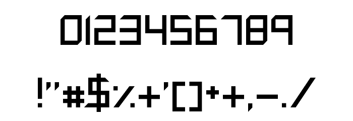 Synthetic Sharps Font OTHER CHARS