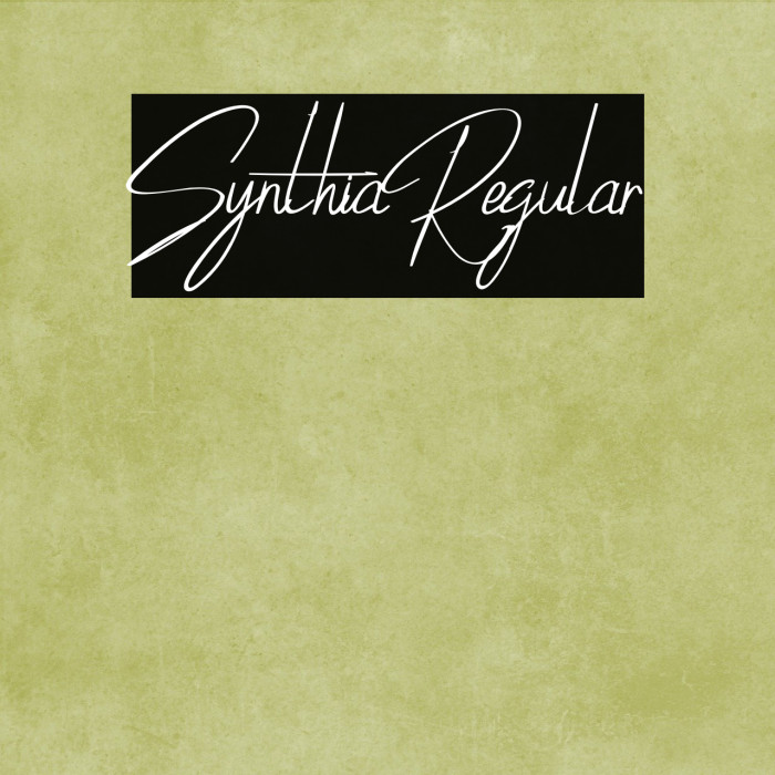 SynthiaRegular Font examples