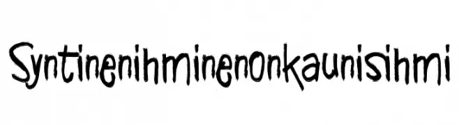 Syntinen ihminen on kaunis ihmi  Descarca Fonturi Gratis