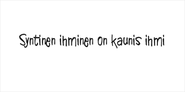 Syntinen ihminen on kaunis ihmi Logo