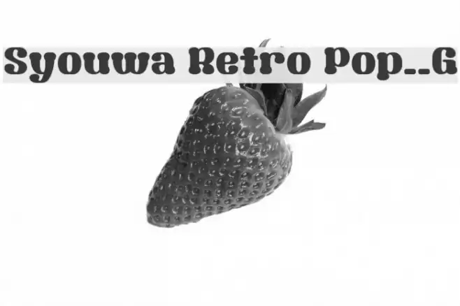 Syouwa Retro Pop__G Font examples