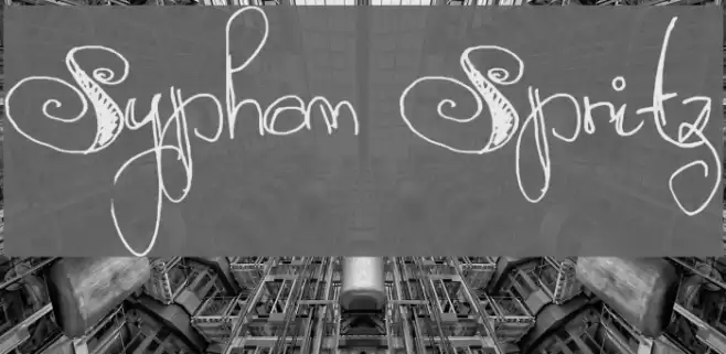 Syphon Spritz Font examples