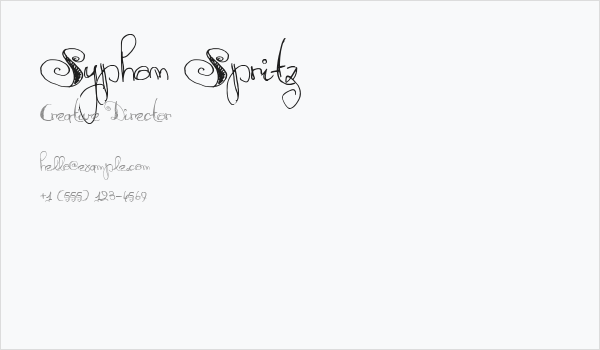 Syphon Spritz Business Card