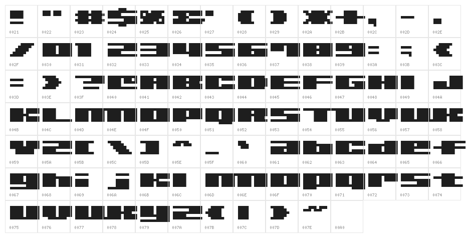 SystemSevenExtra Character Map
