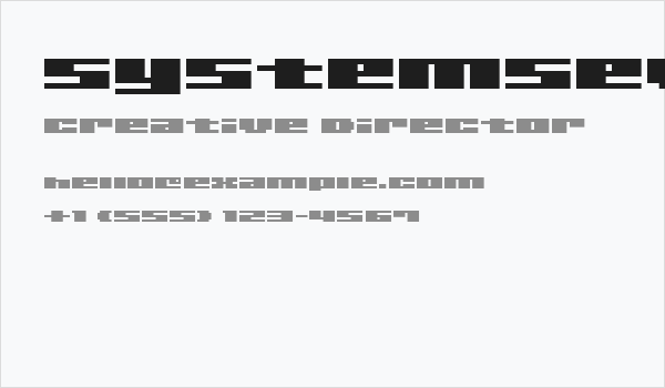 SystemSevenExtra Business Card