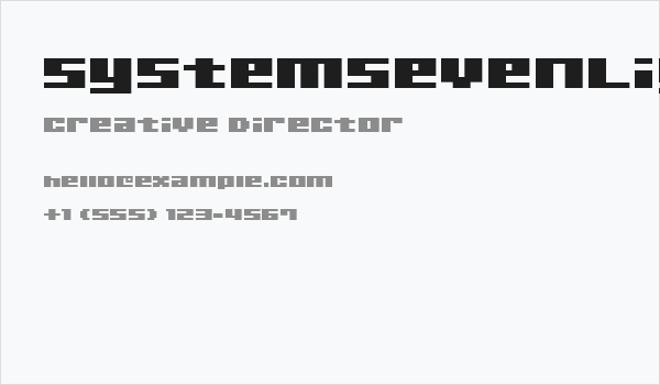 SystemSevenLight Business Card