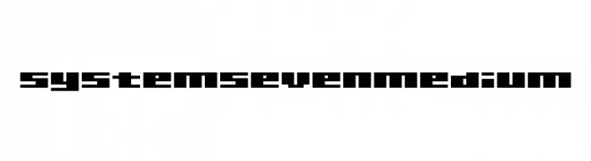 SystemSevenMedium  免费字体下载