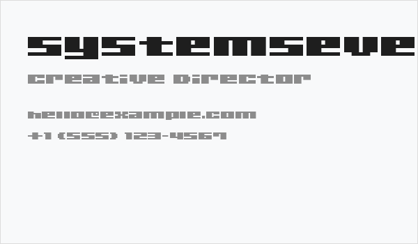 SystemSevenMedium Business Card