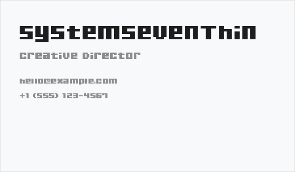 SystemSevenThin Business Card