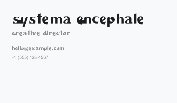 Systema Encéphale Business Card