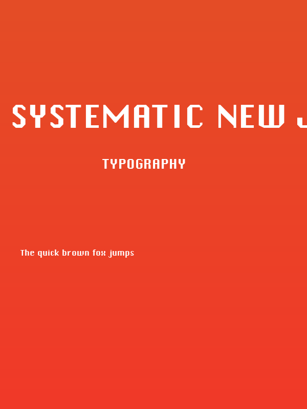 Systematic New J Poster