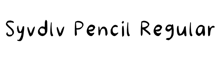 Syvdlv Pencil Regular  Скачать бесплатные шрифты