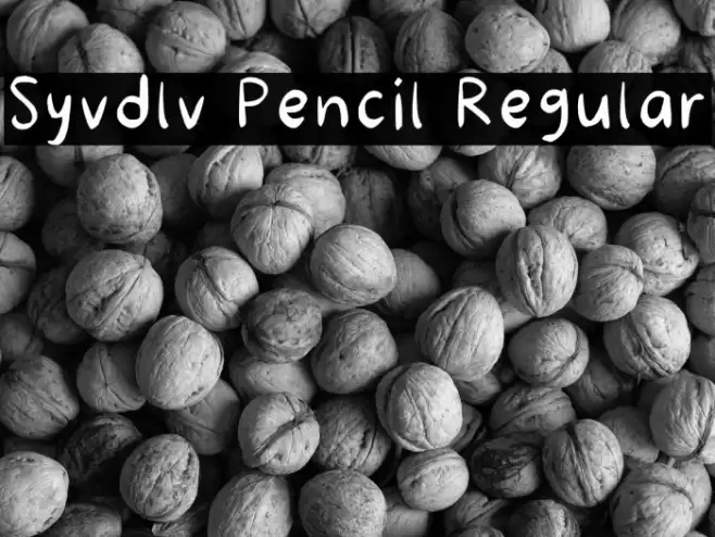 Syvdlv Pencil Regular خط examples