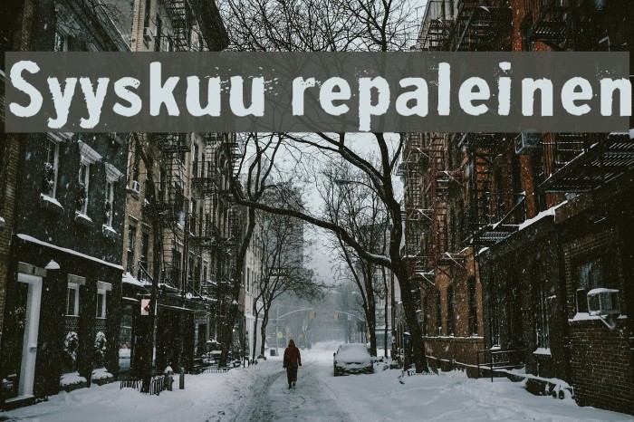 Syyskuu repaleinen Font examples