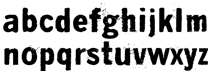 Syyskuu repaleinen Font LOWERCASE