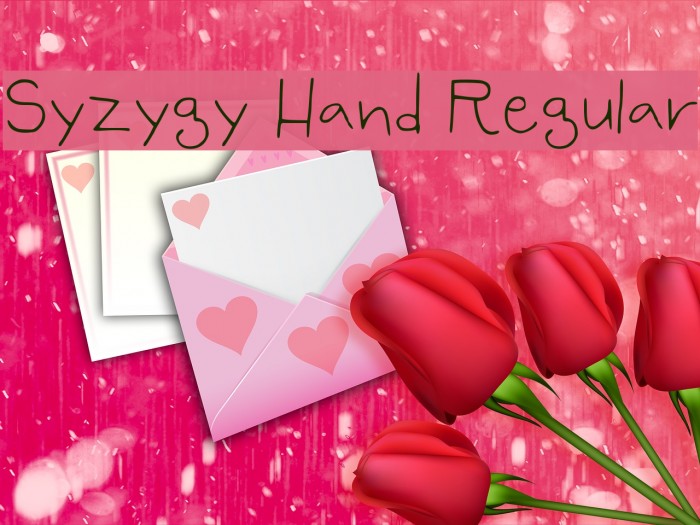 Syzygy Hand Regular Font examples