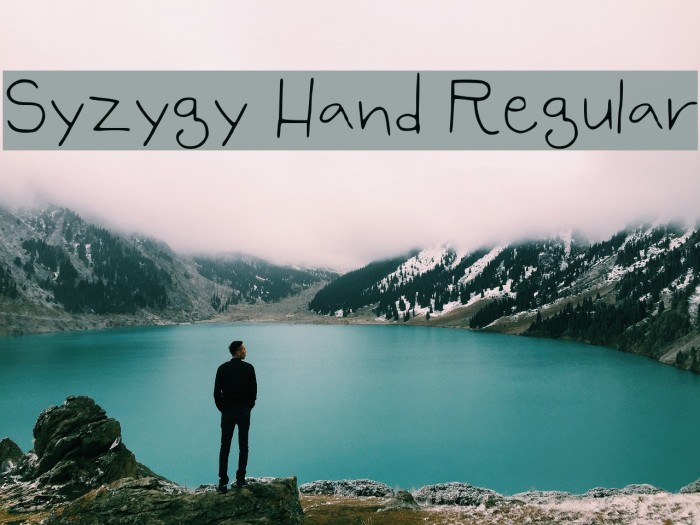 Syzygy Hand Regular Font examples