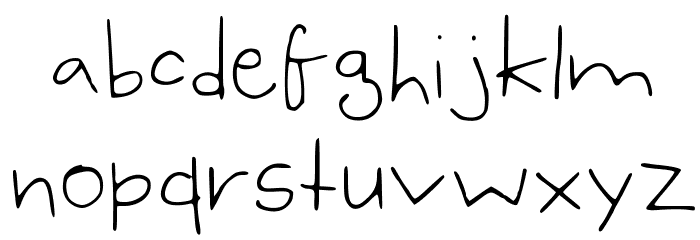Syzygy Hand Regular Font LOWERCASE