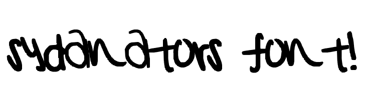 sydanators font!  フリーフォントのダウンロード
