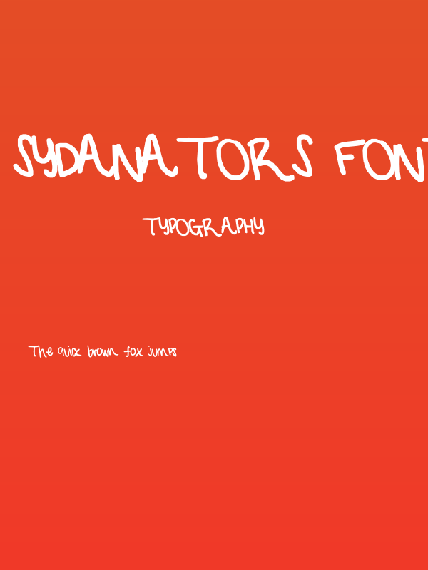 sydanators font! Poster