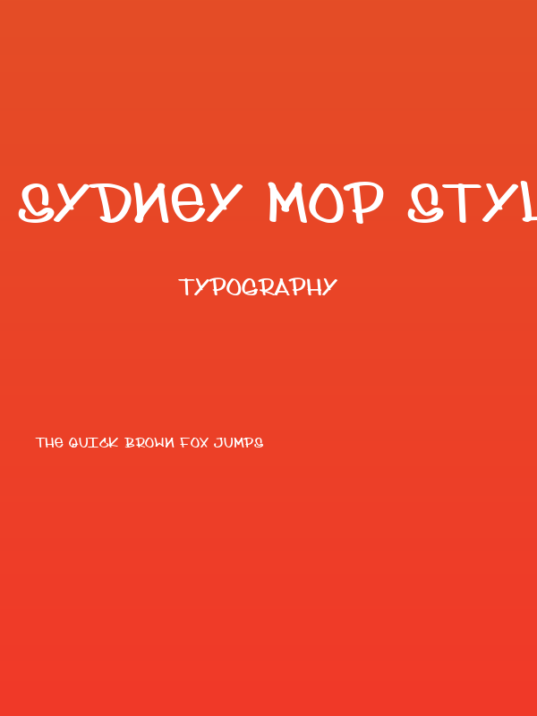 sydney mop style Poster