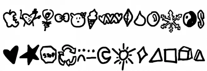 symbols rock Polices MAJUSCULES