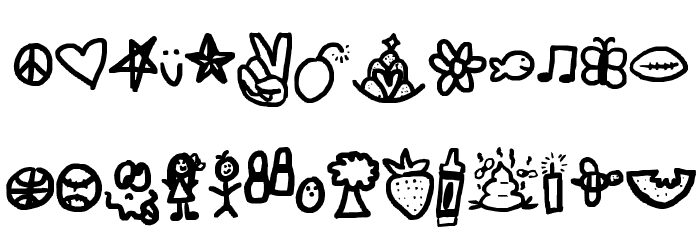 symbols rock Font LOWERCASE