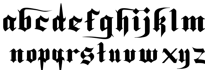 symphonic Font LOWERCASE
