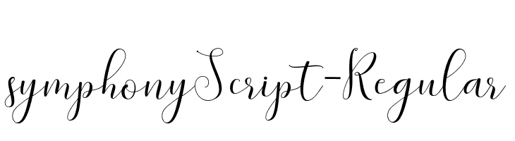 symphonyScript-Regular  Frei Schriftart Herunterladen