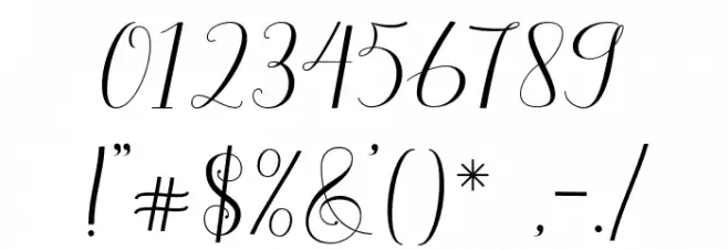 symphonyScript-Regular Font OTHER CHARS