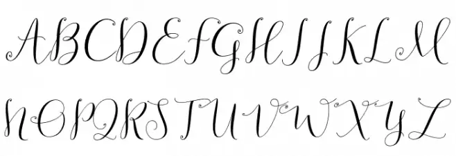 symphonyScript-Regular Schriftart Groß