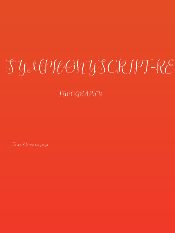 symphonyScript-Regular Poster