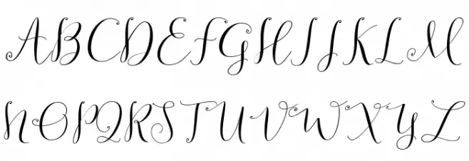 symphonyScript-Regular Schriftart Groß