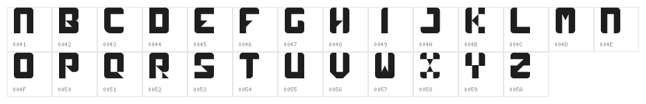 sympul Regular Character Map